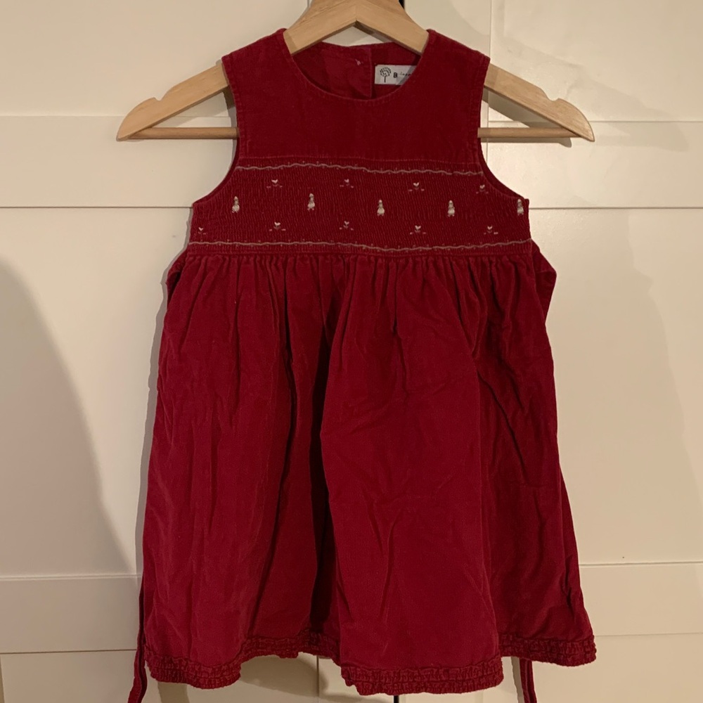 Vintage Charming Red Sleeveless Kids Dress